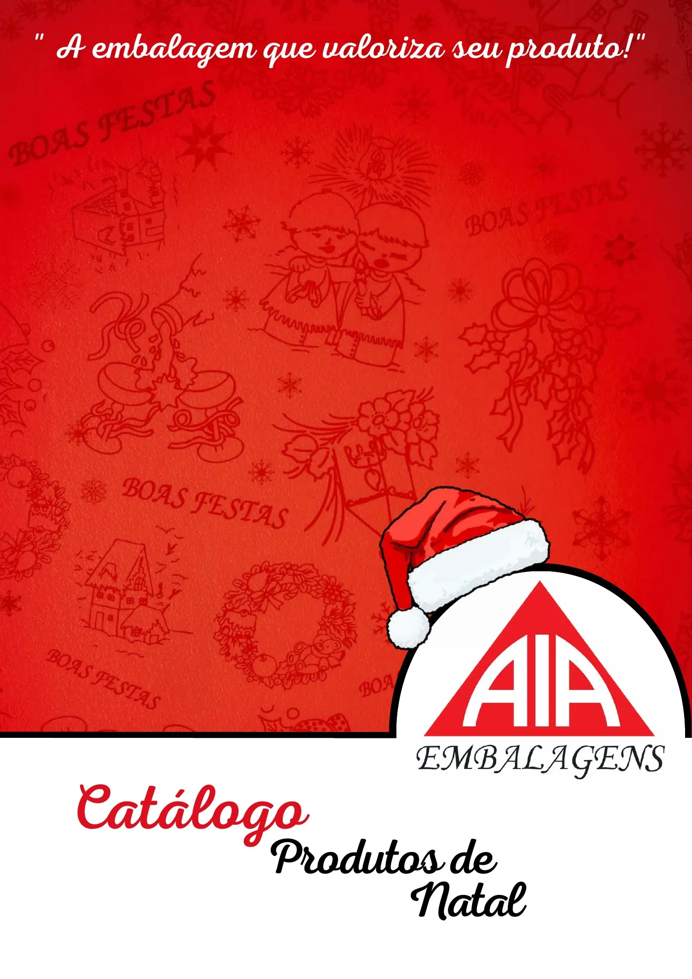 Capa do catálogo Natal da AIA Embalagens